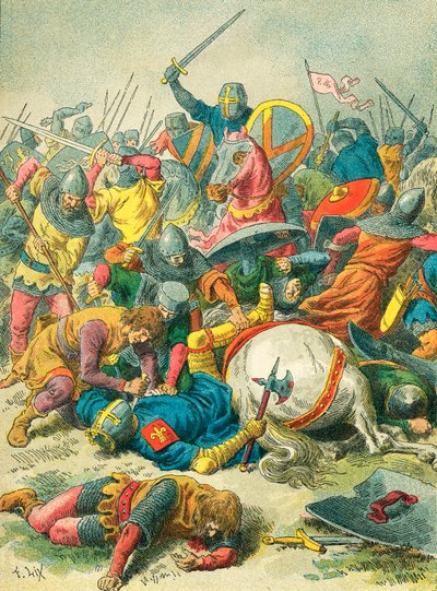 Philip Augustus at the Battle of Bouvines by Frederic Theodore Lix