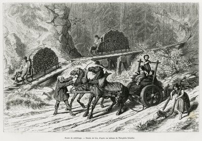 Schlittage road by Frederic Theodore Lix