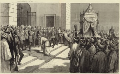 The Khedive Saluting the Holy Carpet at Cairo before its Despatch to Mecca by Frederic Villiers