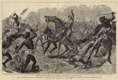 The Soudan, the 19th Hussars charging the Enemy at the Second Battle of Teb, 29 February by Frederic Villiers