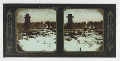 Winter Niagara Falls, Terrapin Tower from Goat Island by Frederic and William Langenheim