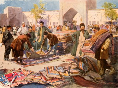 A Carpet Fair at Astrakhan by Frederic de Haenen