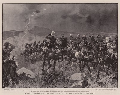 A Lucky Escape for the Cavalry While on the March to Thaba Nchu by Frederic de Haenen