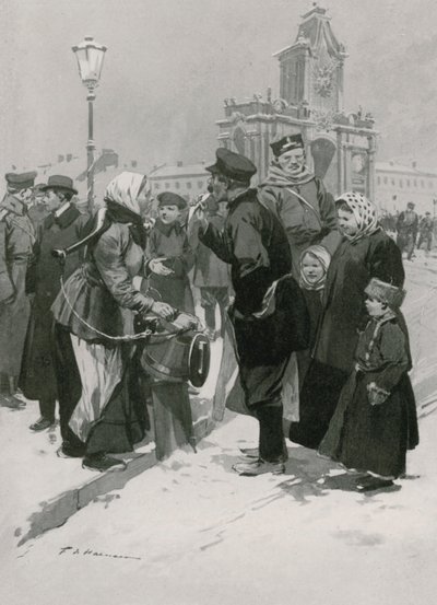 A Street Vendor of Salt Herrings by Frederic de Haenen