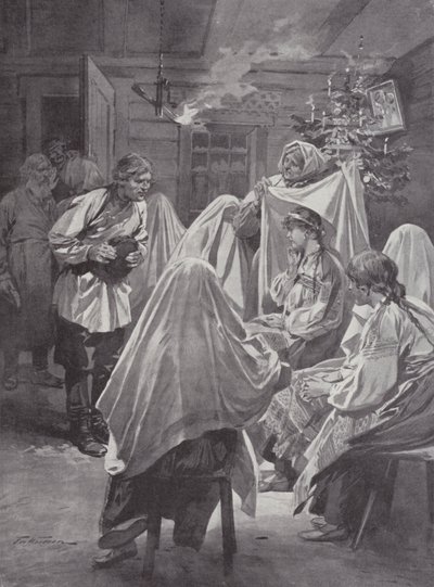 Bride-Choosing on Christmas Eve by Frederic de Haenen