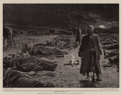 Campaigning in South Africa, A Night Bivouac by Frederic de Haenen