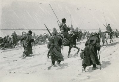 Convoy of Prisoners on Foot by Frederic de Haenen