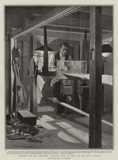 Preparing for the Coronation, Weaving Cloth of Gold for the King
