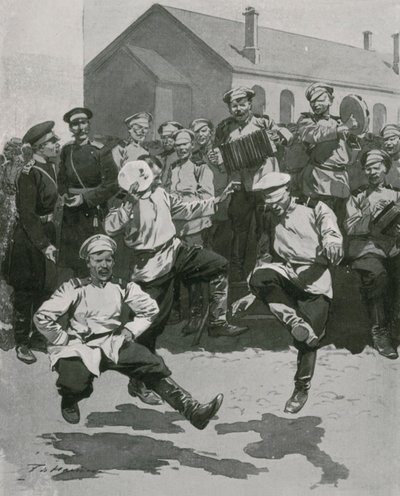 Soldiers dancing in Barracks by Frederic de Haenen