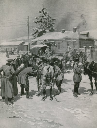 Stage for Post-Horses in the Urals by Frederic de Haenen