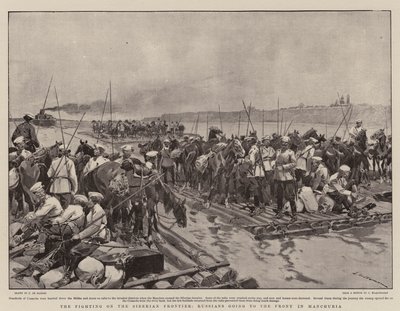 The Fighting on the Siberian Frontier, Russians going to the Front in Manchuria by Frederic de Haenen