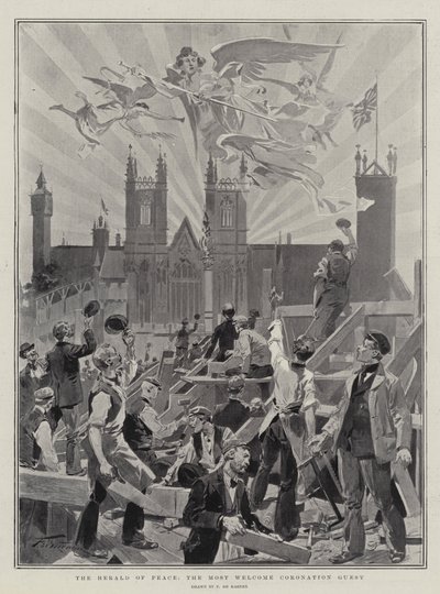 The Herald of Peace, the Most Welcome Coronation Guest by Frederic de Haenen