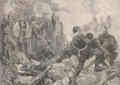The Winter Palace After the Explosion, Evening of February 17, 1880 by Frederic de Haenen