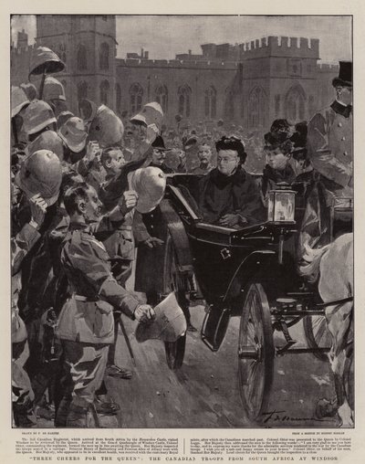 Three Cheers for the Queen, the Canadian Troops from South Africa at Windsor by Frederic de Haenen