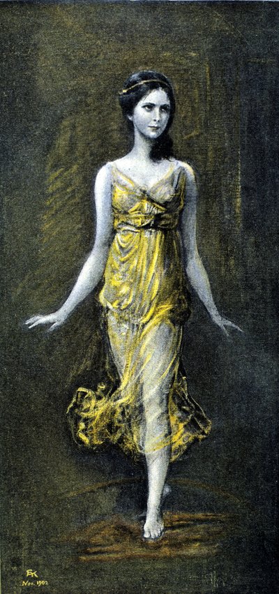 Isadora Duncan (1878 - 1927) by Kaulbac. November 1902 by Frederich August Kaulbach