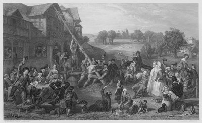 Raising the May-Pole by Frederick (after) Goodall