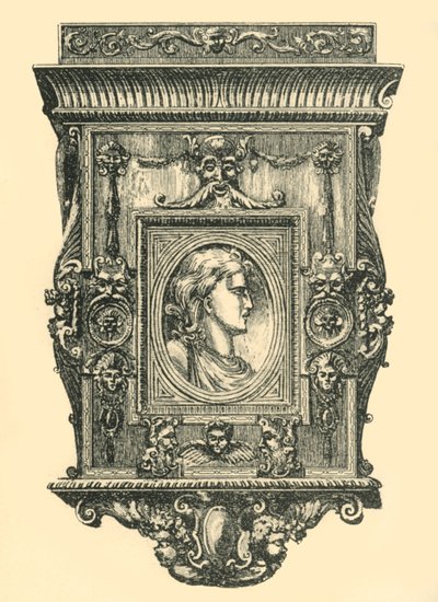 Walnut mirror frame, early-mid 19th century, 1881 by Frederick Albert Slocombe