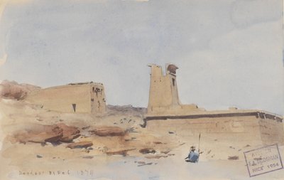 The Temple of Dendur, Showing the Pylon and Terrace by Frederick Arthur Bridgman