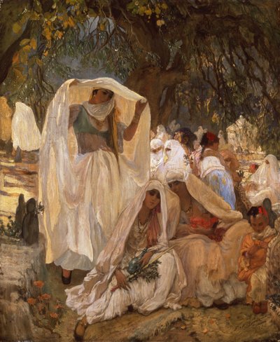 Women of Blidah on the Day of the Prophet, Algeria by Frederick Arthur Bridgman