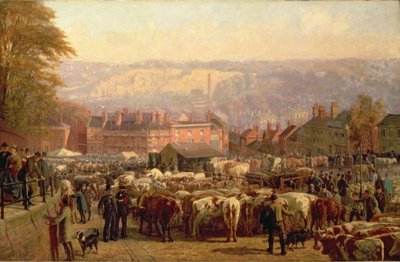 The Hill at Norwich on Market Day, 1871 by Frederick Bacon Barwell