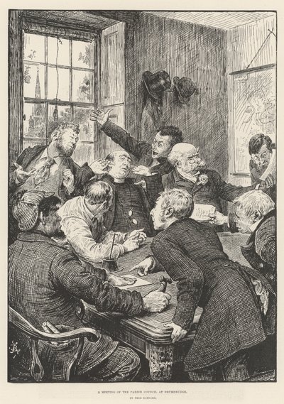 A Meeting of the Parish Council at Drumdrudge by Frederick Barnard
