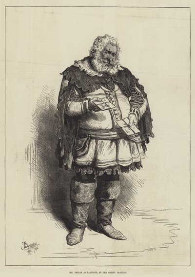 Mr Phelps as Falstaff, at the Gaiety Theatre by Frederick Barnard