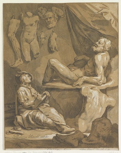 Title Page for: Abraham Bloemaert, Original and Famous Artistic Drawing Book. Part 1 by Frederick Bloemaert