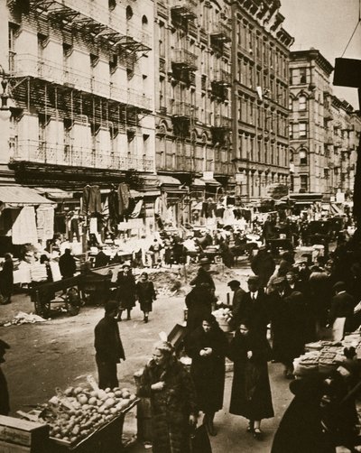 Street Market on Orchard Street, Lower East Side, New York, USA by Frederick Bradley