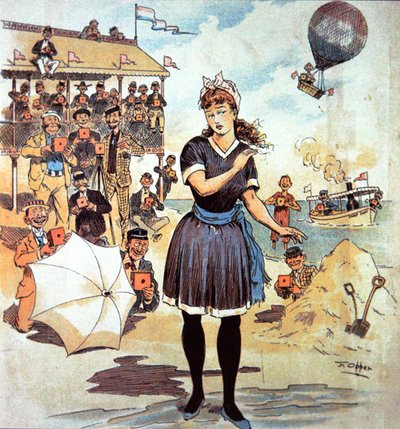 American Bathing Costume Attracts the Cameras on the Beach by Frederick Burr Opper