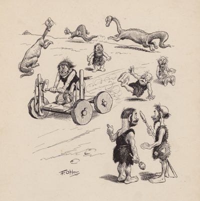 Our Antediluvian Ancestors by F Opper: Frontispiece by Frederick Burr Opper
