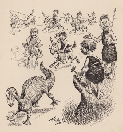 Our Antediluvian Ancestors by F Opper: Number Nine by Frederick Burr Opper
