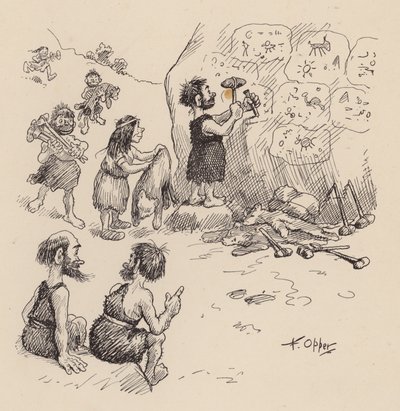 Our Antediluvian Ancestors by F Opper: Number Six by Frederick Burr Opper