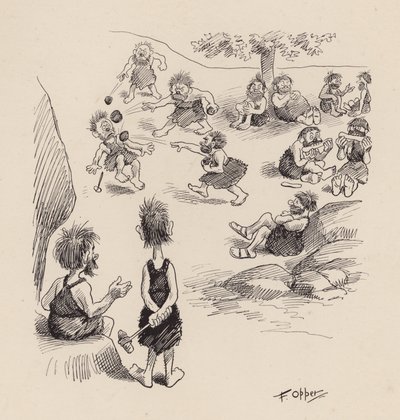 Our Antediluvian Ancestors by F Opper: Number Thirty Seven by Frederick Burr Opper