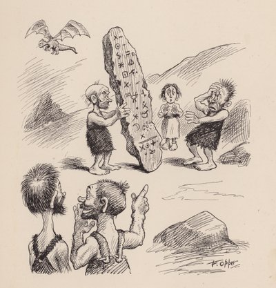 Our Antediluvian Ancestors by F Opper: Number Twenty Eight by Frederick Burr Opper