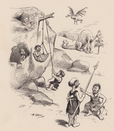Our Antediluvian Ancestors by F Opper: Number Twenty Seven by Frederick Burr Opper