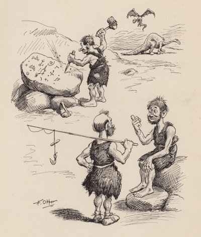 Our Antediluvian Ancestors by F Opper: Number Two by Frederick Burr Opper