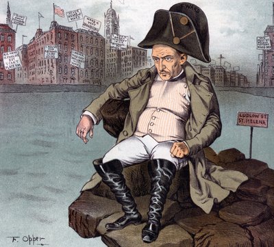 The "Little Napoleon of Wall Street" in exile by Frederick Burr Opper