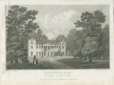 Chillington Hall (engraving) by Frederick Calvert