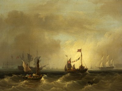 Seascape with Boats by Frederick Calvert