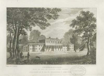 Shugborough Hall: Engraving by Frederick Calvert