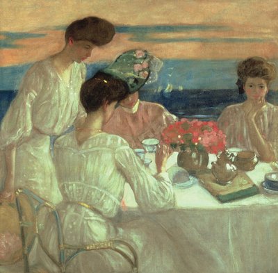 Afternoon Tea on the Terrace by Frederick Carl Frieseke