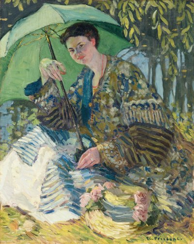 Lady with a Parasol, c.1905 by Frederick Carl Frieseke