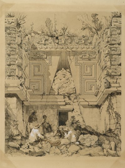Archway, Casa del Gobernador, Uxmel, Yucatan, 1843 by Frederick Catherwood