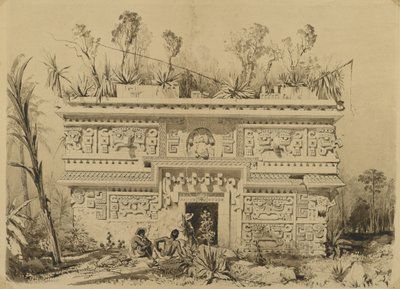 Las Monjas, Chichen Itza, Yucatan, 1843 by Frederick Catherwood