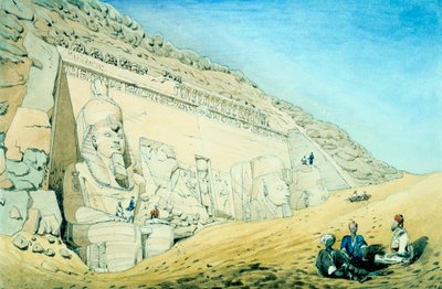 Statues of Rameses II Outside the Entrance to the Main Temple at Abu Simbel, Egypt, 13th Century BC by Frederick Catherwood