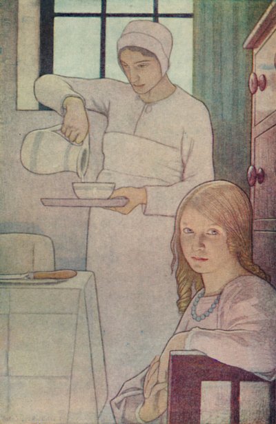 Lois and Her Nurse. From A Book of Quaker Saints. L. V. Hodgkin by Frederick Cayley Robinson