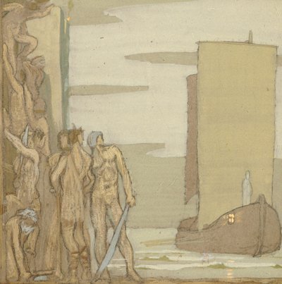 The Landing of St Patrick in Ireland by Frederick Cayley Robinson