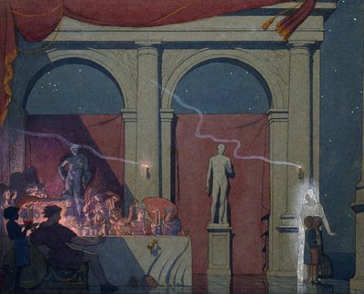 Tyltyl Turns the Diamond in The Palace of Luxury by Frederick Cayley Robinson