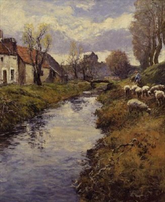By The Banks of the Loing, Montigny by Frederick Charles Vipont Ede