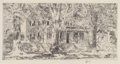 House on the Main Street, Easthampton by Frederick Childe Hassam